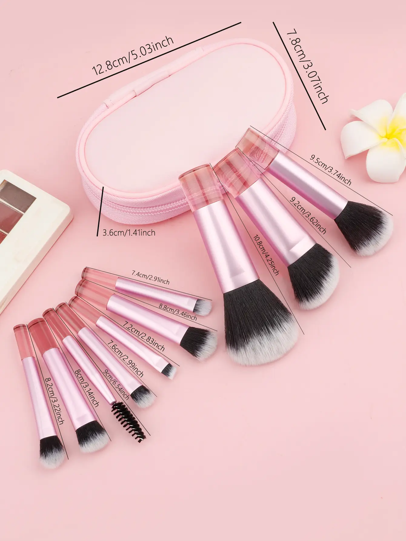 Pink Makeup Brush Set for Travel & Daily Use — feature 2