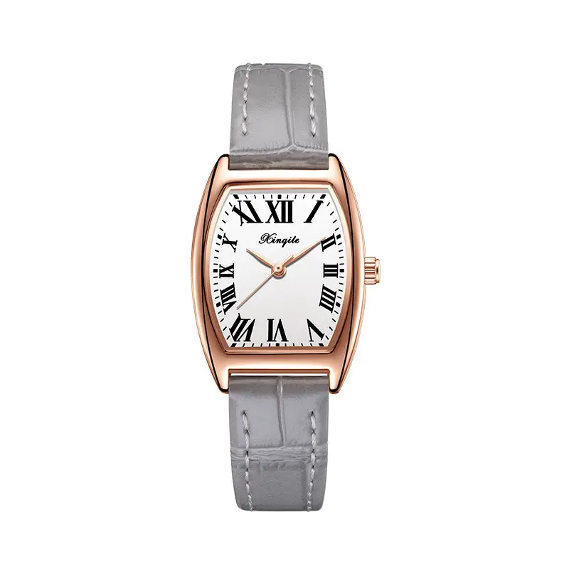 Women's Red Leather Watch with Roman Numeral - Image 4