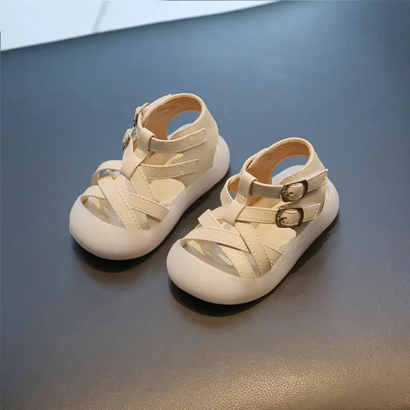 Toddler Braided Sandals Black White 0-12 Months — feature 2