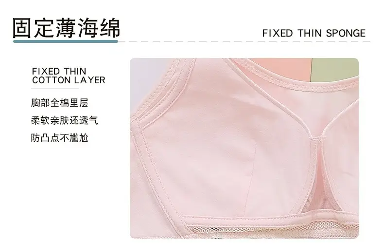 Girls' High School Students' Sports Shock-Proof Bra Without Rims, Junior High School Students' Development Period Vests, Adolescent Intimates — feature 10