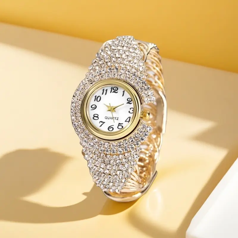 Cross-Border Hot-Selling Women's Watches, Full Diamond Fashion Women's Watches, Versatile Casual Quartz Watches from Manufacturers — feature 2