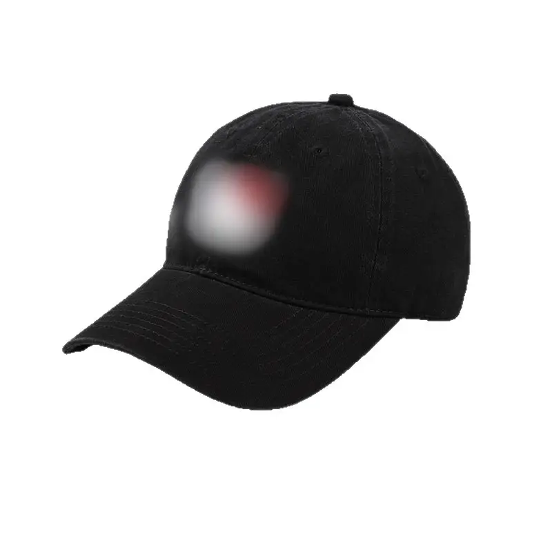 Black Casual Baseball Cap with Washable Design - Image 8