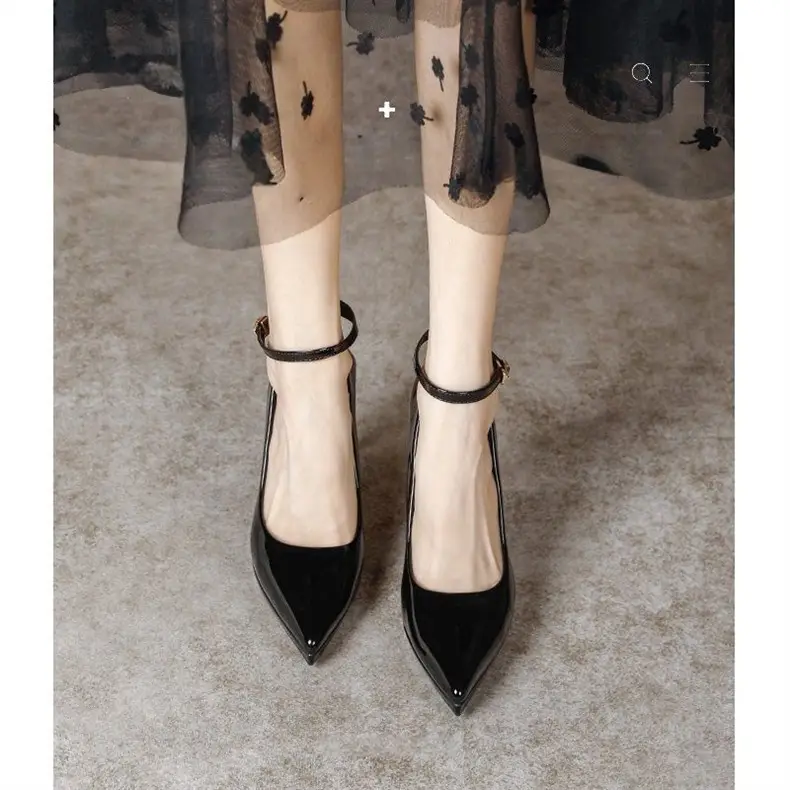 Waterproof Pointed-Toe Ultra-High Heel Single-Strap Shoes 2026 Summer New Nude Color Fashionable Sexy Platform High Heels — feature 7