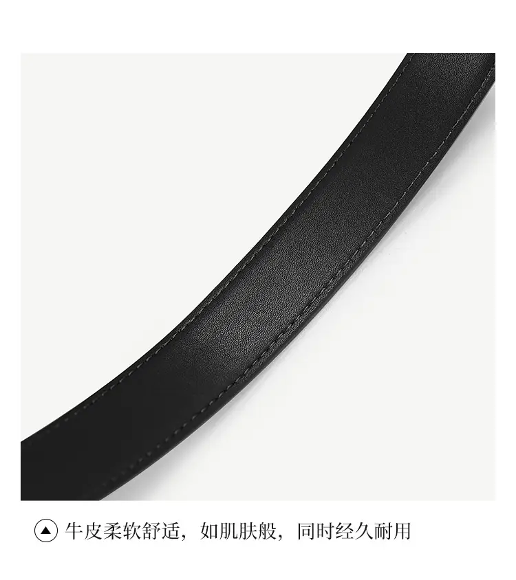 Women Genuine Leather Belt with Silver Buckle — feature 28