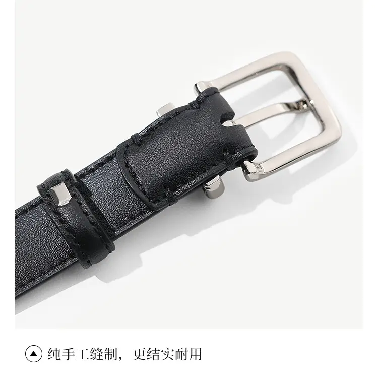 Women Genuine Leather Belt with Silver Buckle — feature 29