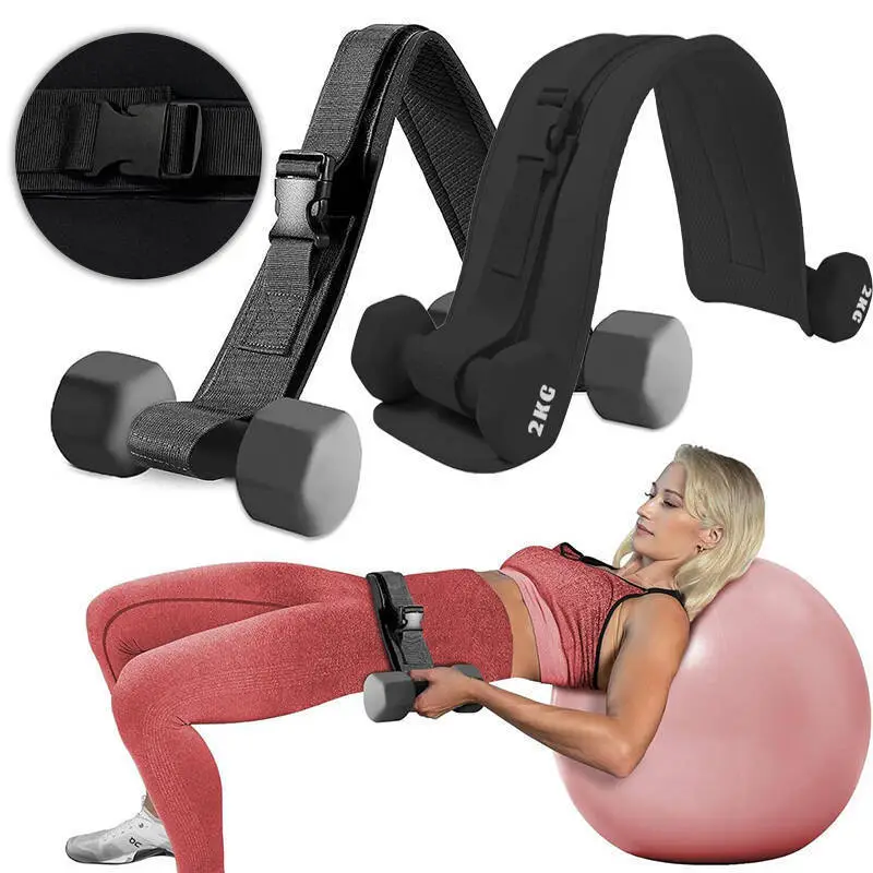 Hip Thrust Belt with Dumbbell & Squat Support for Men Women - Image 9