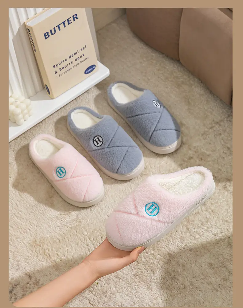 Home Shoes Internet Celebrity Indoor Comfortable Outdoor Wear Couple Home Cotton Slippers Men's Autumn and Winter Cotton Slippers Women — feature 4