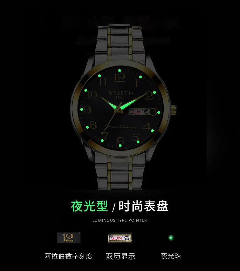 Wlisth Digital Large Dial Quartz Watch for Men — feature 6
