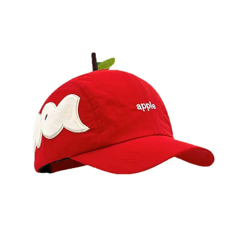 Cute Green Apple Cap for Women Summer Wear - Image 7
