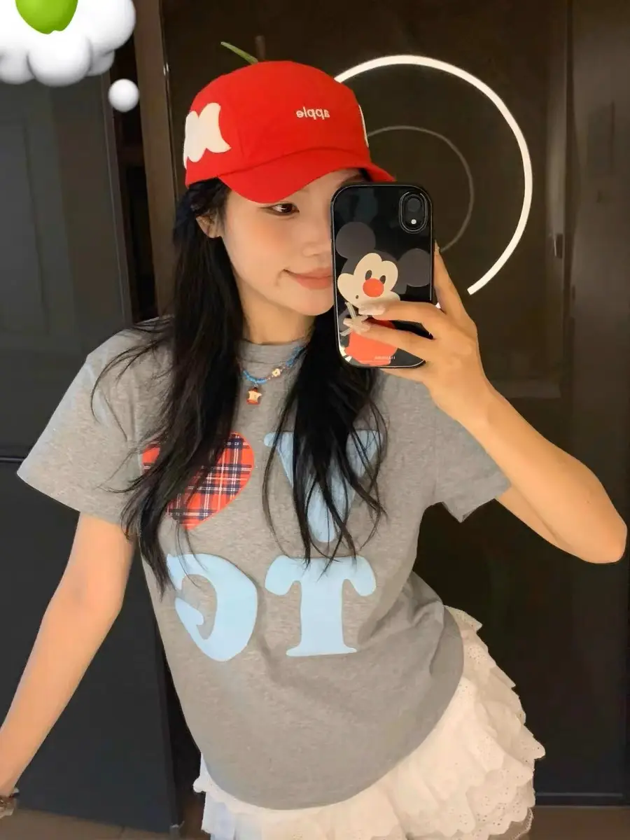 Cute Green Apple Cap for Women Summer Wear — feature 1
