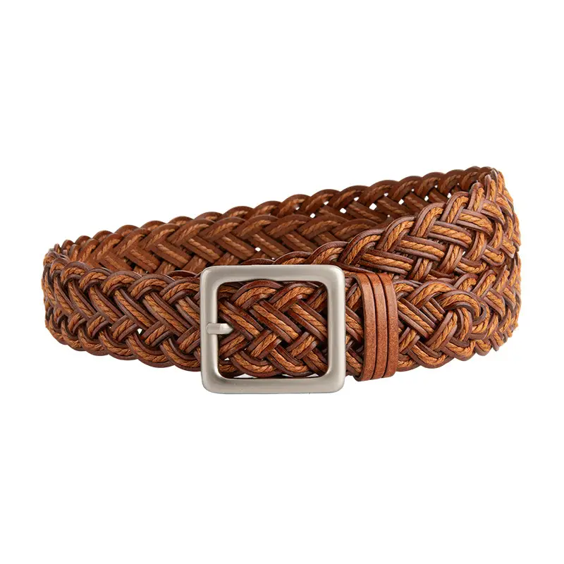 Hand-Woven Punch-Free Retro Women's Belt with Casual Pants - Image 11