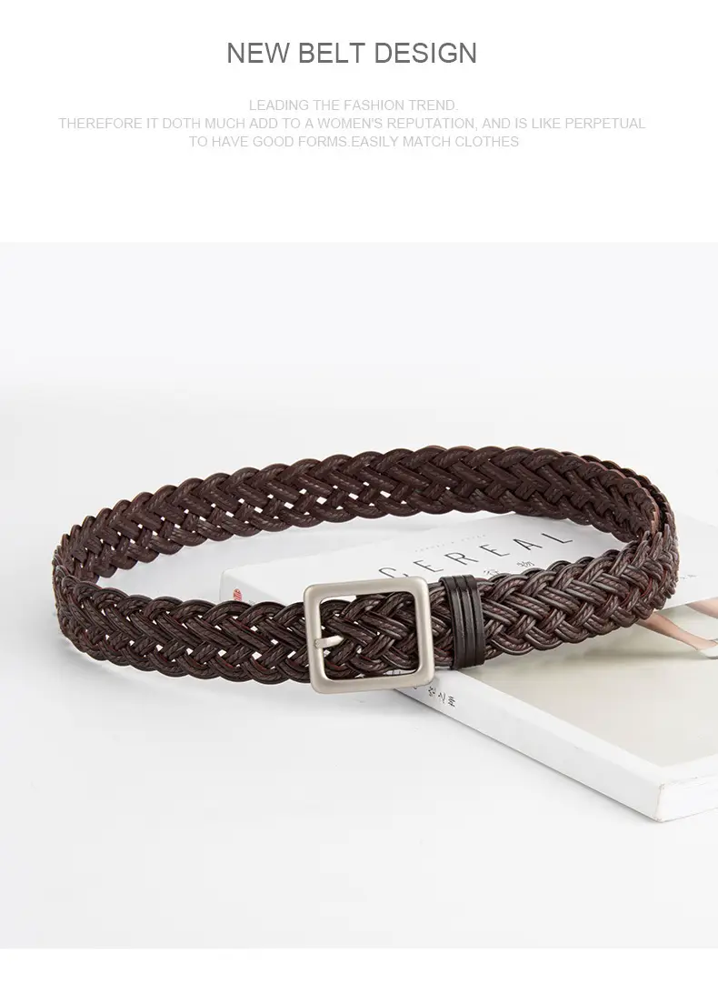 Hand-Woven Punch-Free Retro Women's Belt with Casual Pants — feature 13