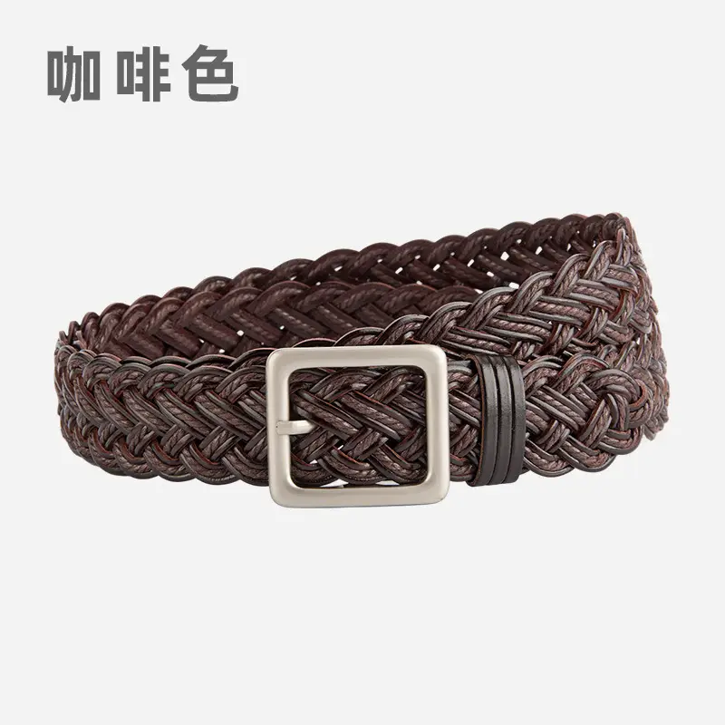 Hand-Woven Punch-Free Retro Women's Belt with Casual Pants - Image 2