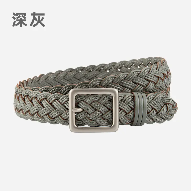 Hand-Woven Punch-Free Retro Women's Belt with Casual Pants - Image 3
