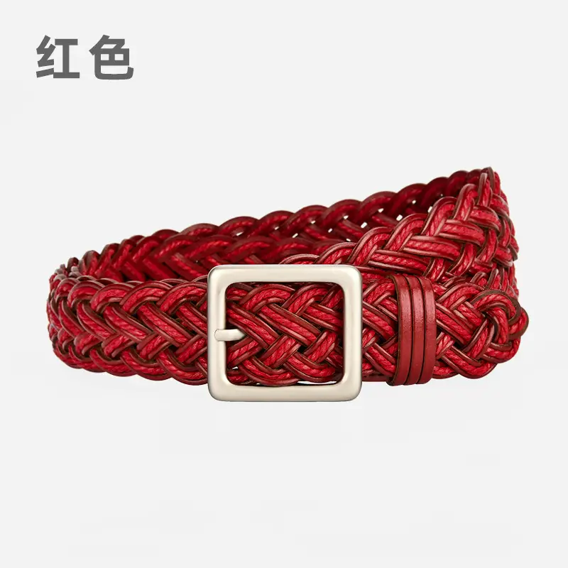 Hand-Woven Punch-Free Retro Women's Belt with Casual Pants - Image 6