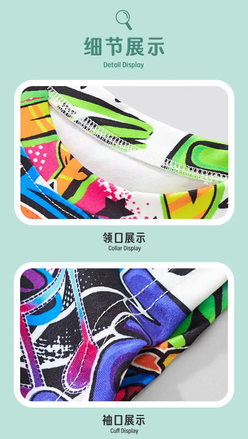 2025 Summer Cartoon T-Shirt Boys Abstract Print — feature 7