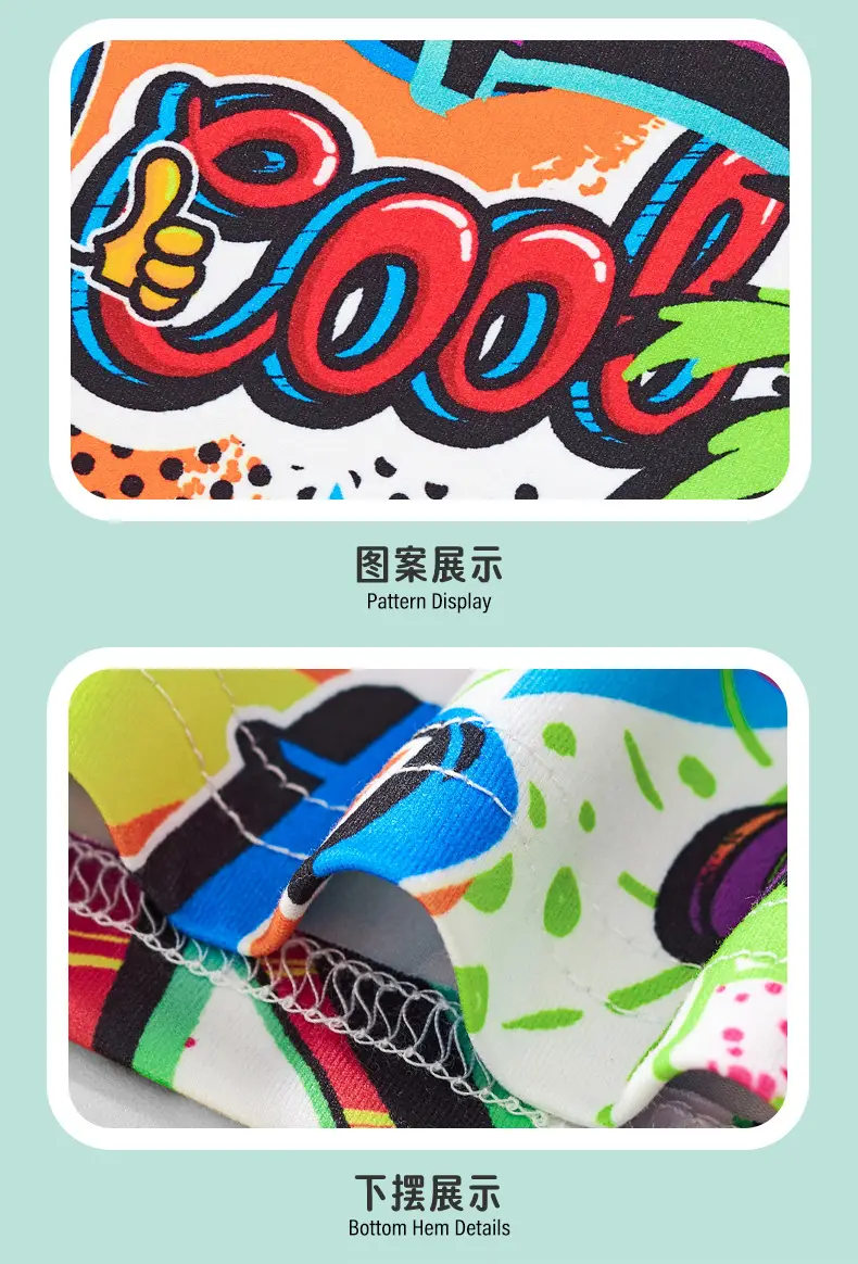 2025 Summer Cartoon T-Shirt Boys Abstract Print — feature 8