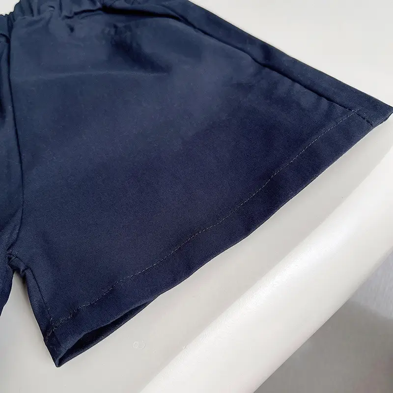 Children White Navy Polo Shirt Shorts Set Summer Wear — feature 17