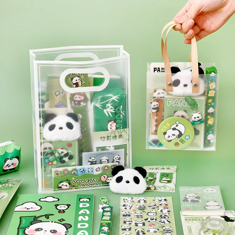 New Panda Stationery Set Graduation Gift Student High-Looking Cute Cartoon School Supplies Prizes Souvenirs