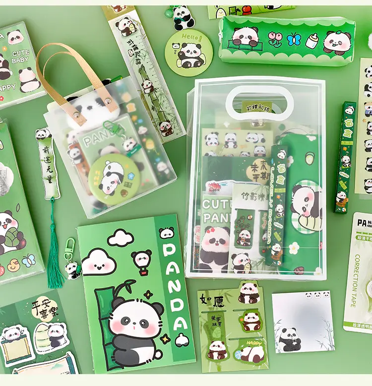 New Panda Stationery Set Graduation Gift Student High-Looking Cute Cartoon School Supplies Prizes Souvenirs — feature 12