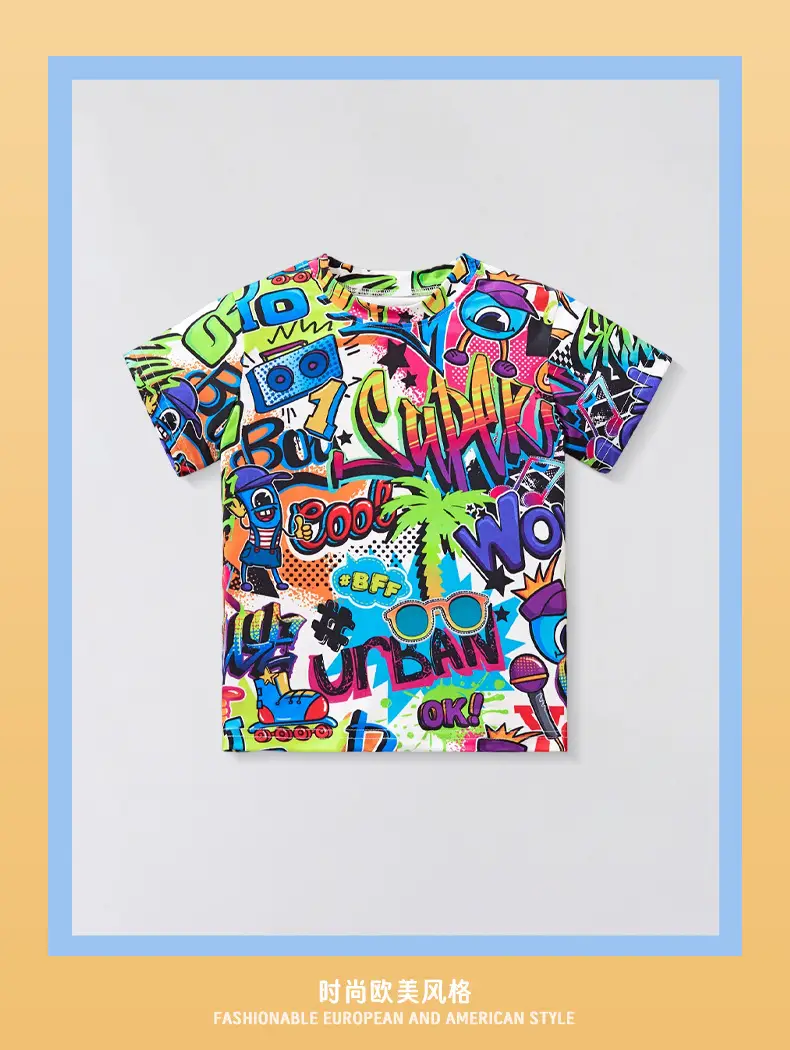 2025 Boys T-Shirt Cartoon Print Short Sleeve — feature 3