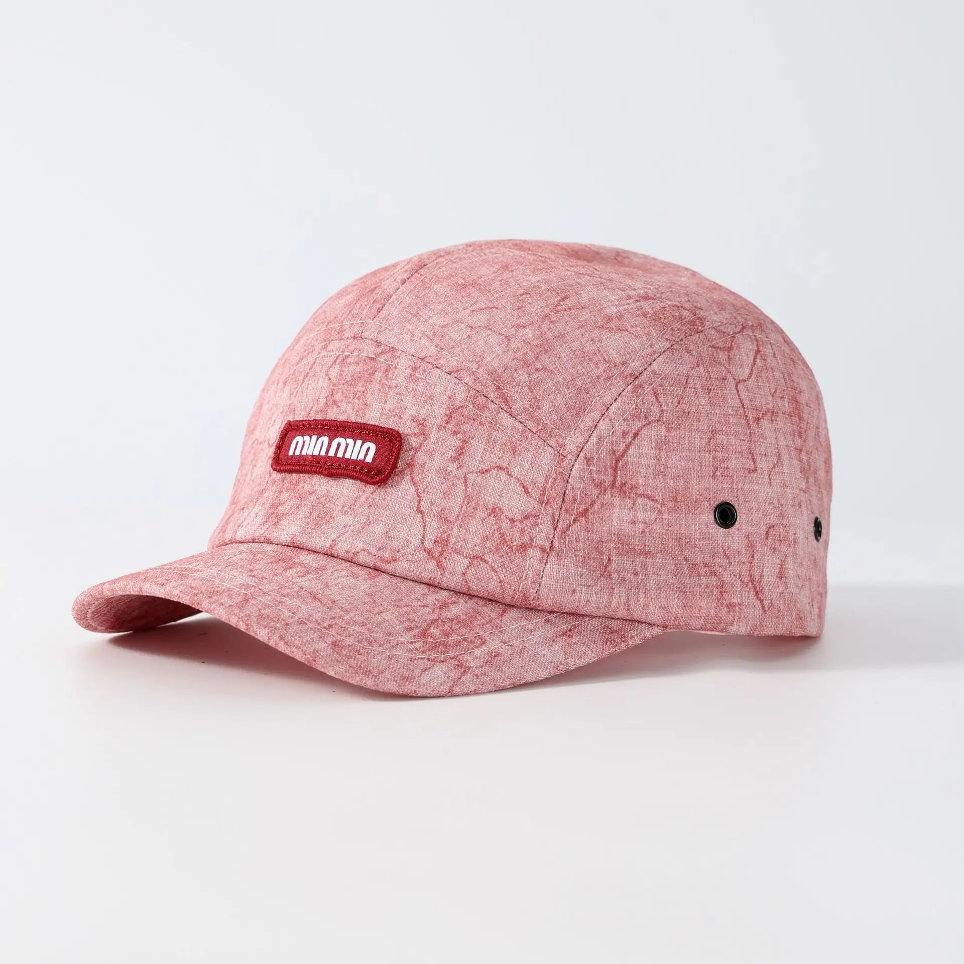 Korean Style Beige Retro Baseball Cap with Letter Label - Image 4