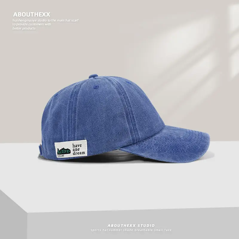 Women Washed Vintage Duckbill Cap Purple Patch - Image 17