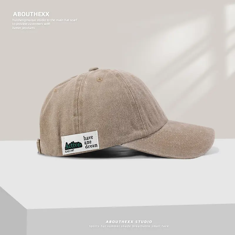 Women Washed Vintage Duckbill Cap Purple Patch - Image 12