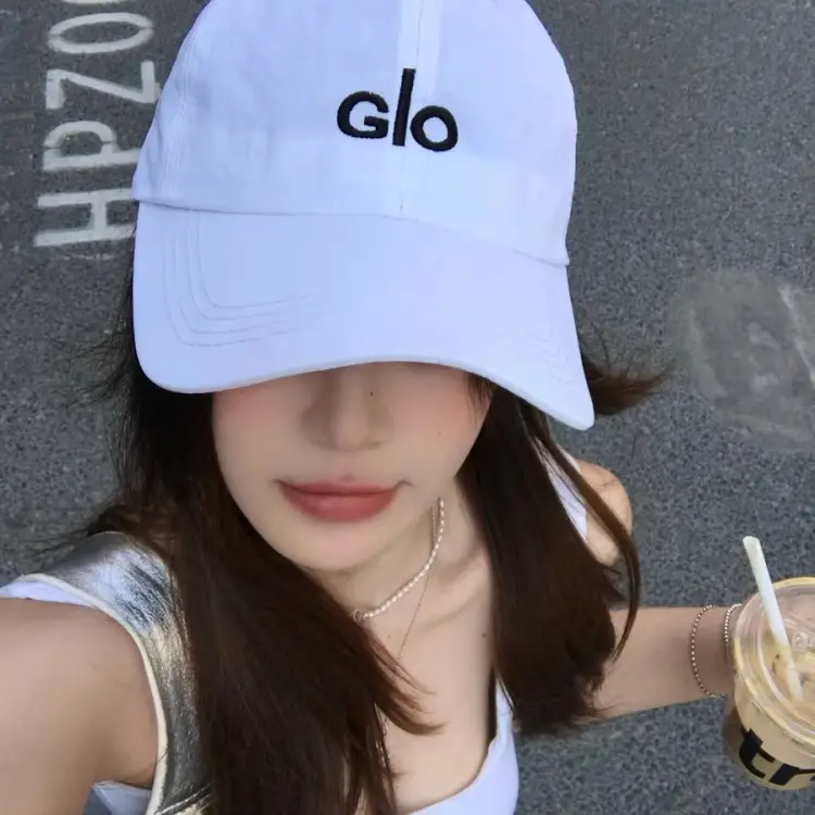 White Letter Embroidered Baseball Cap for Women Summer Sun Protection - Image 8