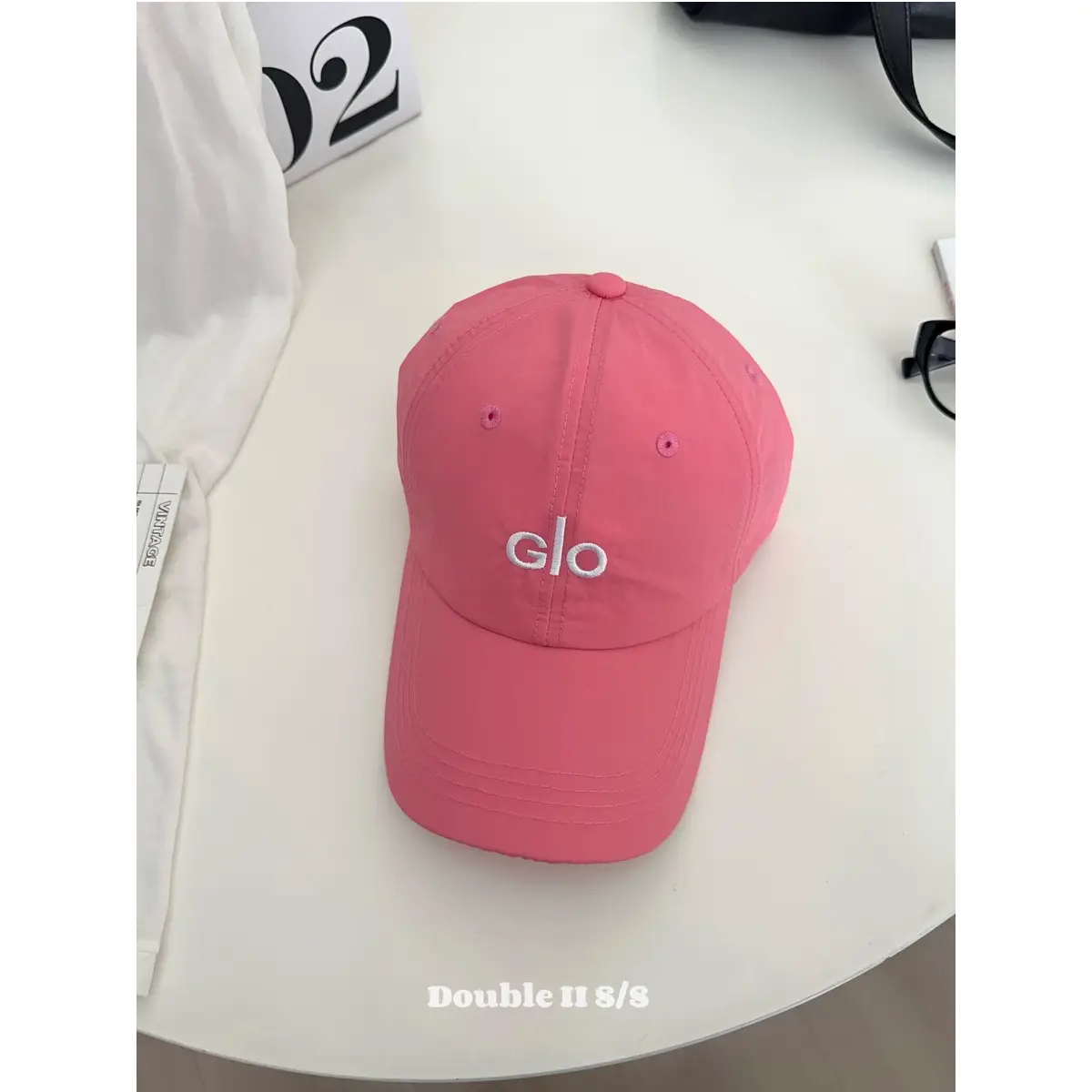 White Letter Embroidered Baseball Cap for Women Summer Sun Protection - Image 3