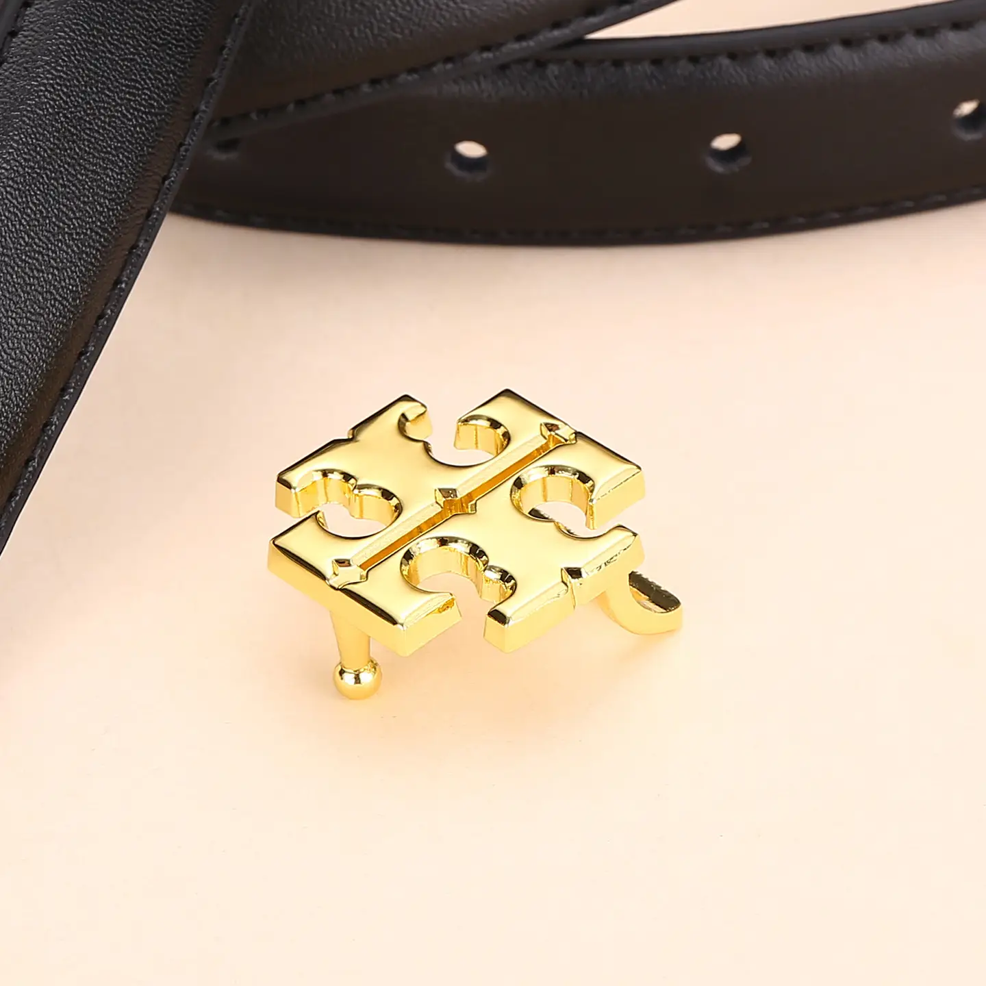 Women Cowhide Leather Belt with Gold Buckle 2.5cm - Image 11