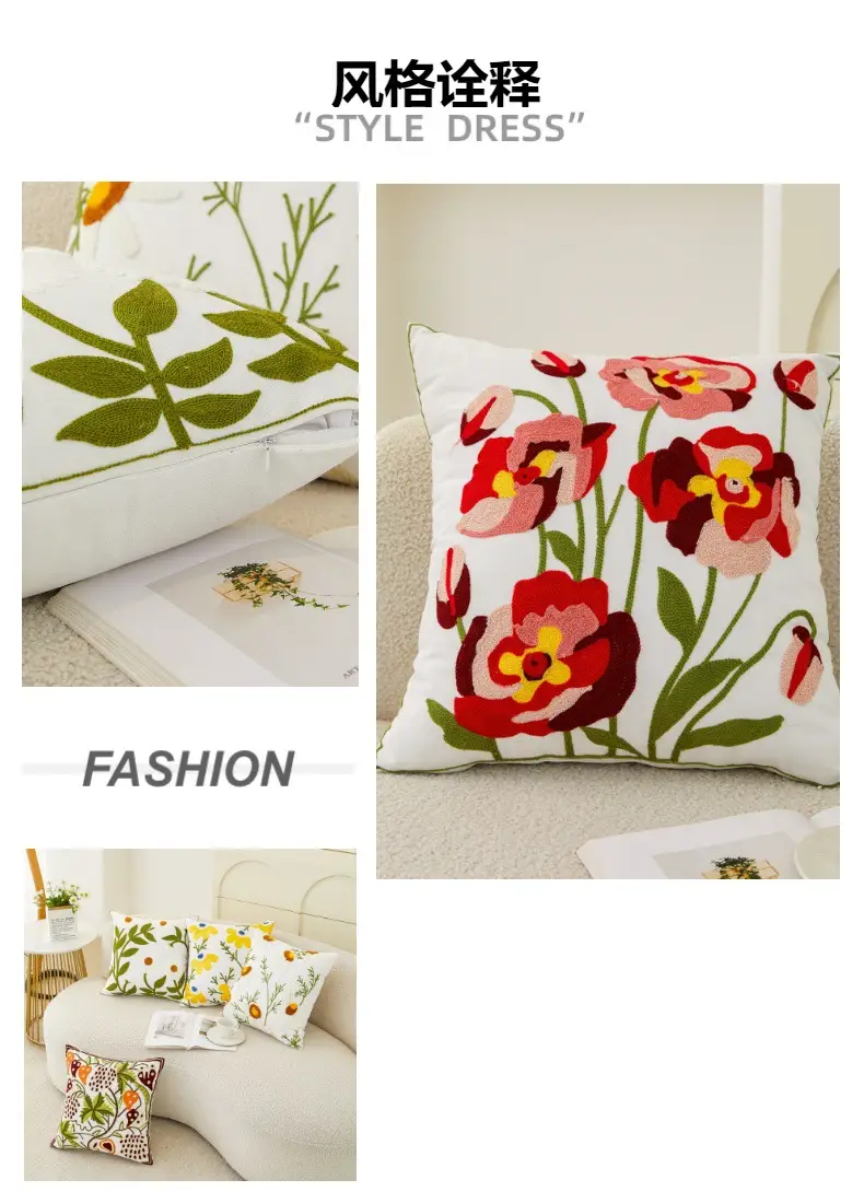 American Pure Cotton Floral Pillowcase Set — feature 4