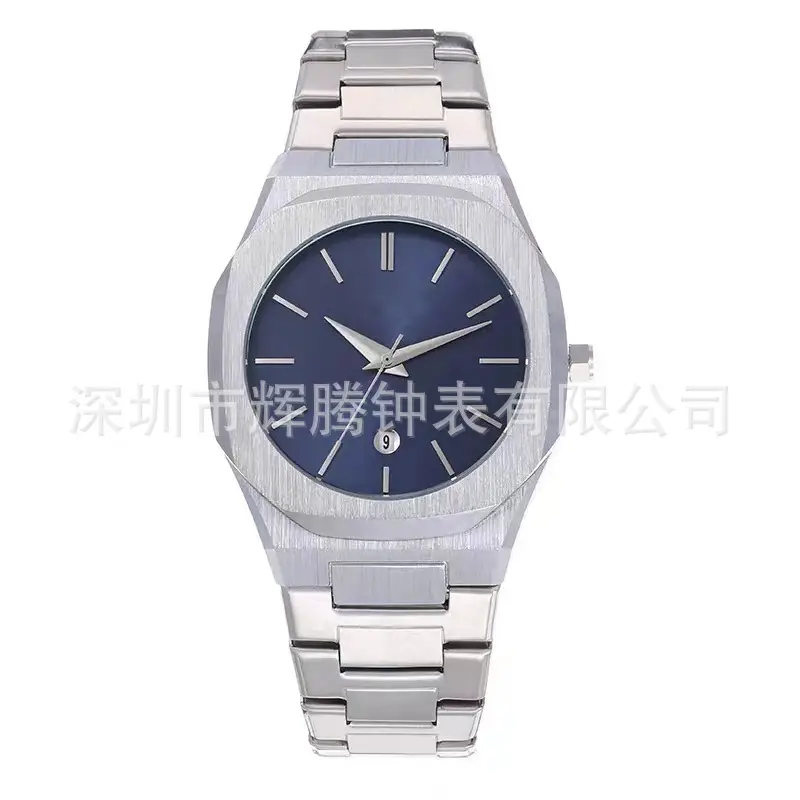 Black Alloy Butterfly Buckle Watch for Men - Image 3