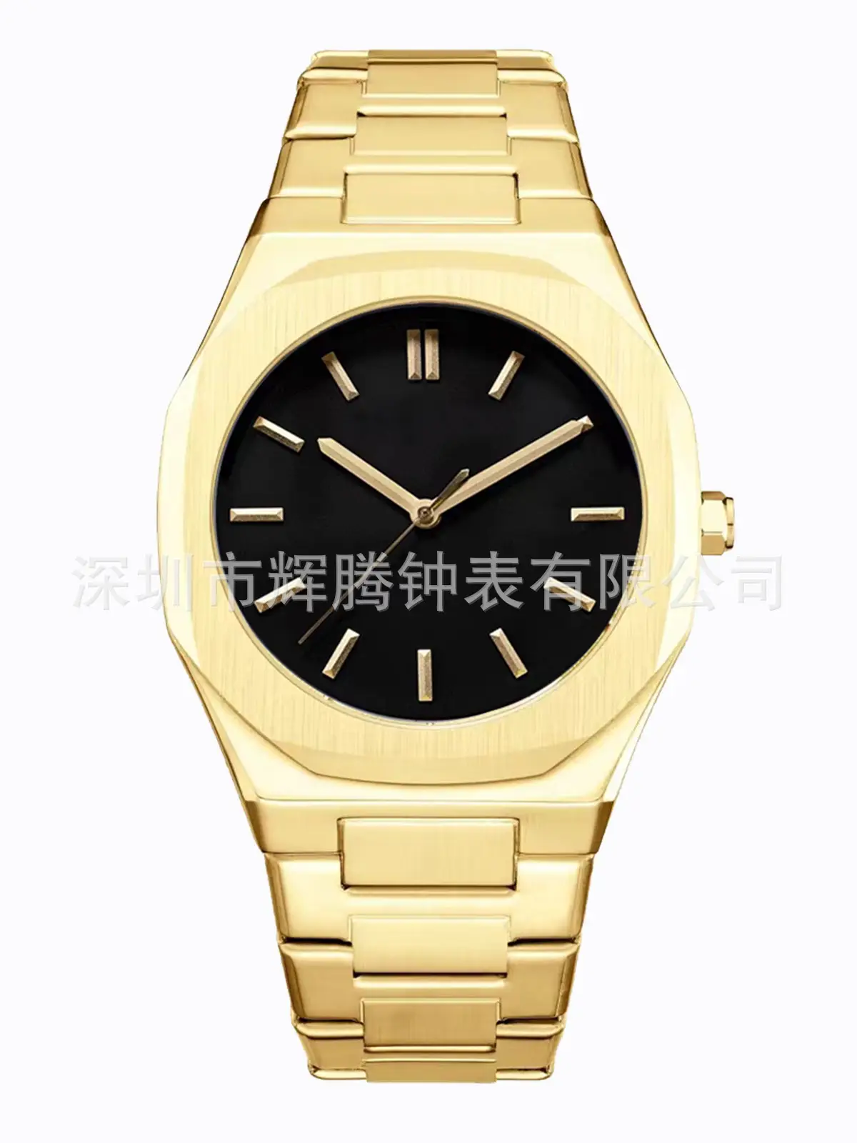 Black Alloy Butterfly Buckle Watch for Men — feature 1