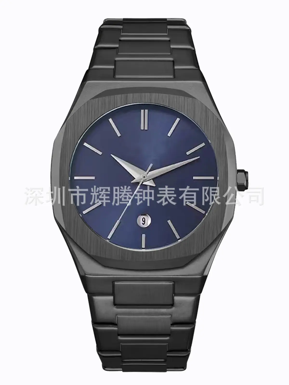 Black Alloy Butterfly Buckle Watch for Men — feature 2