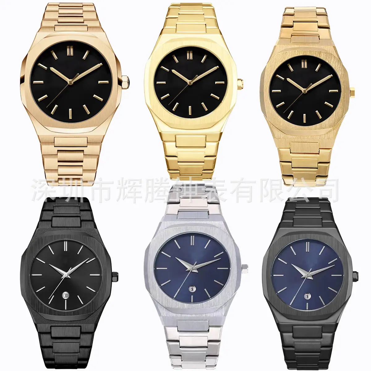 Black Alloy Butterfly Buckle Watch for Men — feature 7