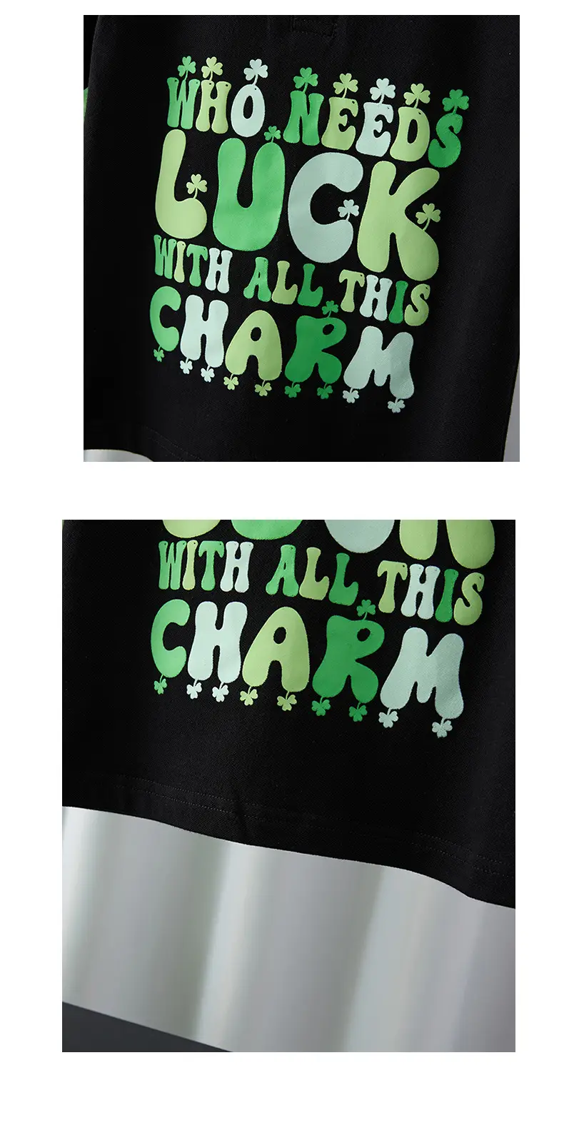 Boys T-Shirt Black 2025 Lucky Charm Print — feature 9