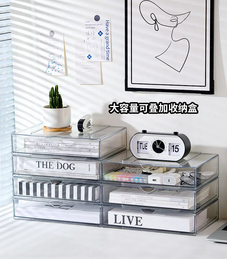 Acrylic Transparent 3-Tier Makeup Storage Box — feature 13