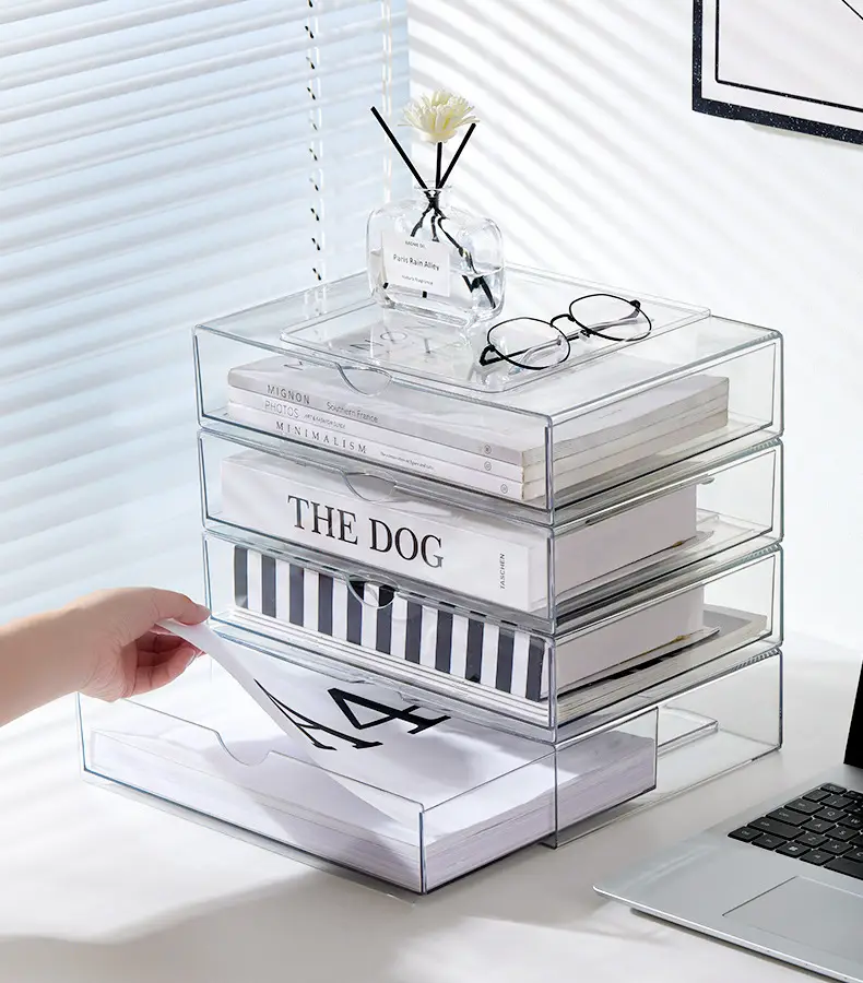 Acrylic Transparent 3-Tier Makeup Storage Box — feature 15
