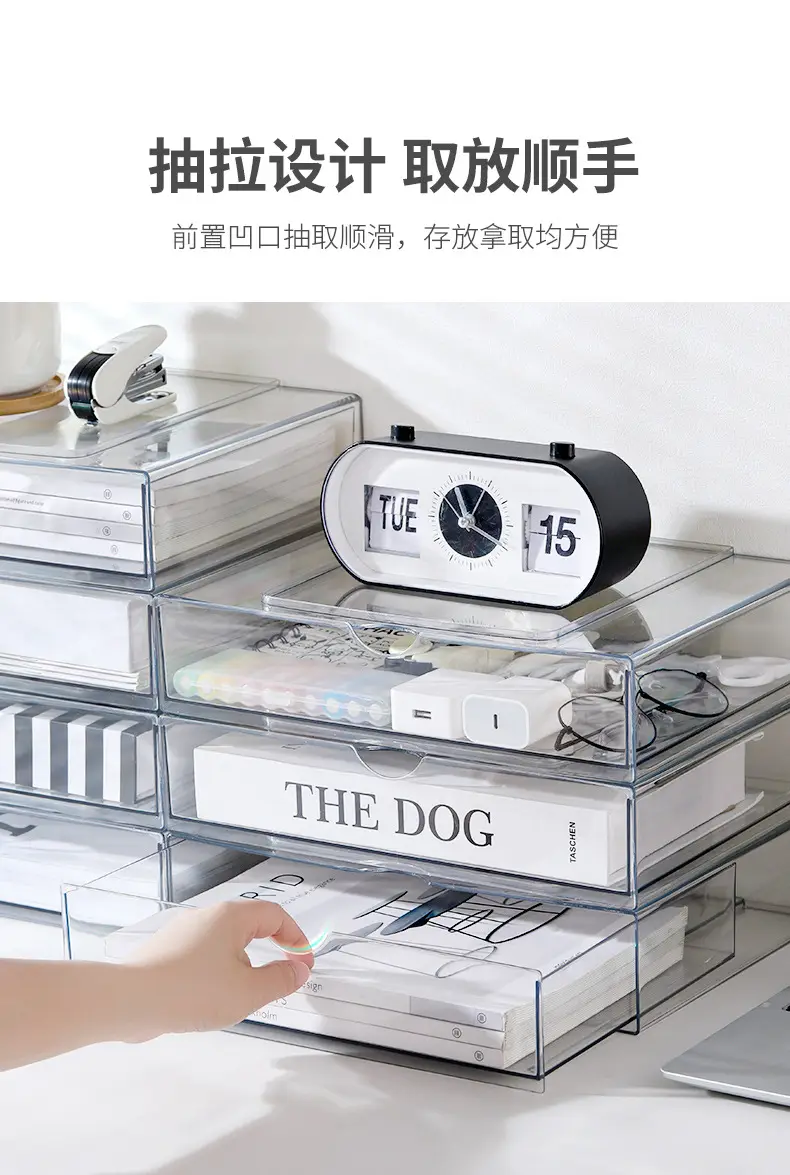 Acrylic Transparent 3-Tier Makeup Storage Box — feature 17