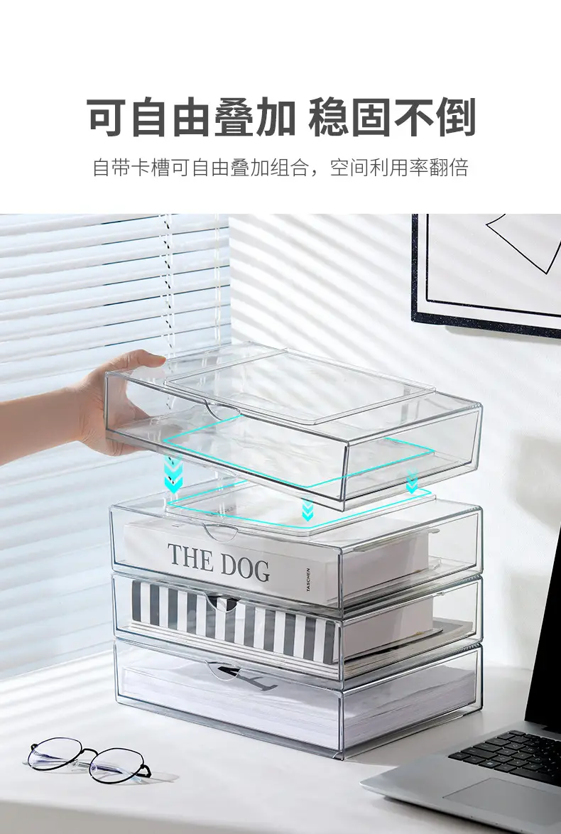 Acrylic Transparent 3-Tier Makeup Storage Box — feature 18