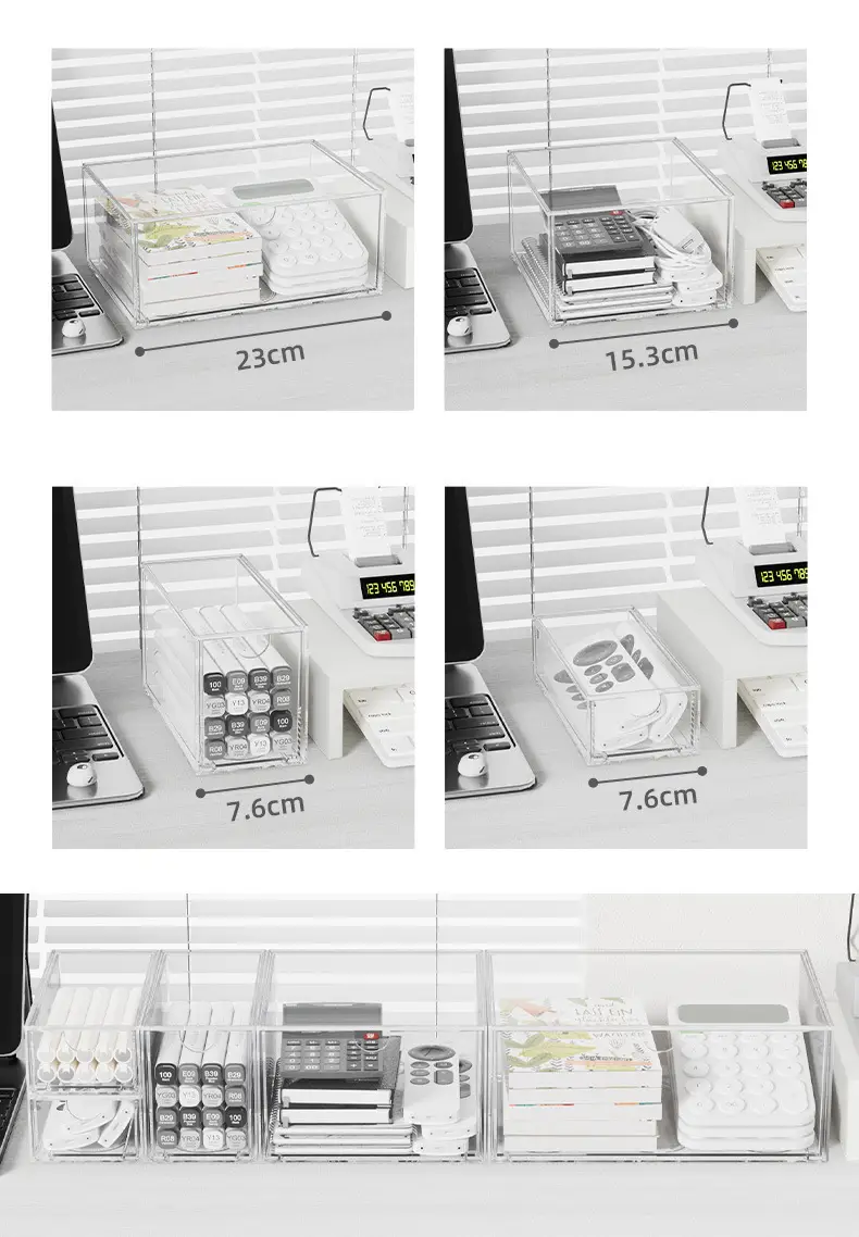 Acrylic Transparent 3-Tier Makeup Storage Box — feature 7