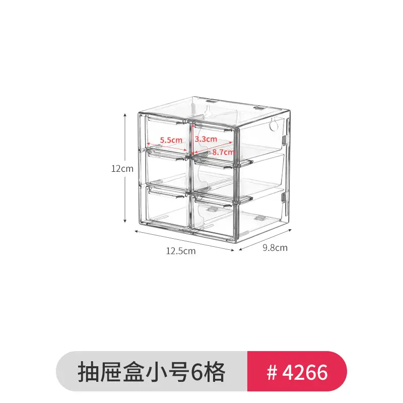 Acrylic Transparent 3-Tier Makeup Storage Box