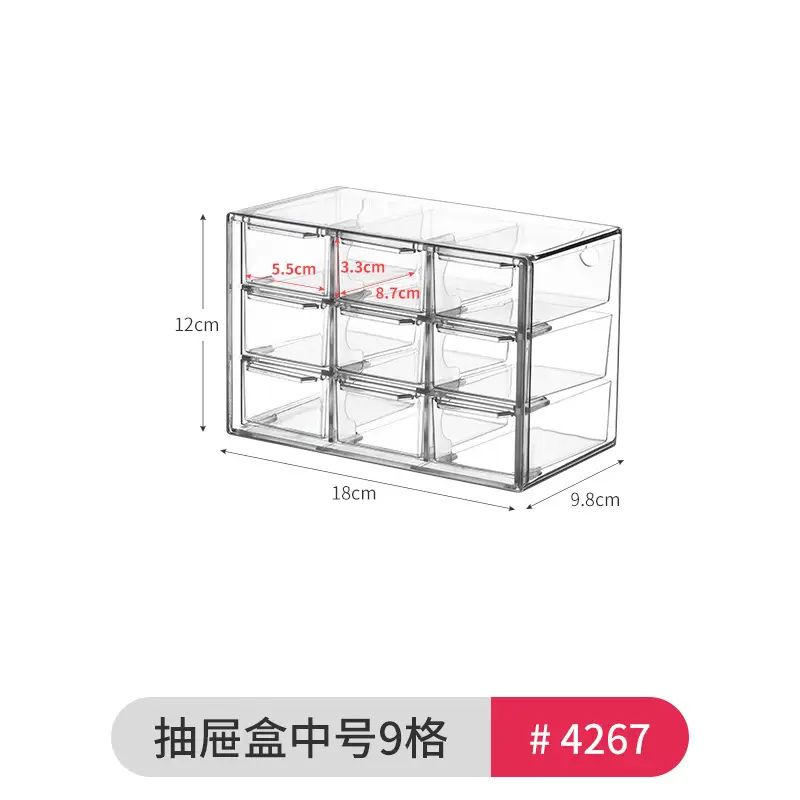 Acrylic Transparent 3-Tier Makeup Storage Box