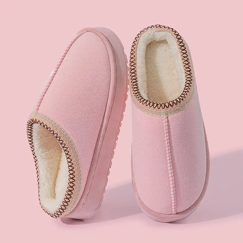 Women Velvet Slipper with Thick Sole for Indoor Comfort