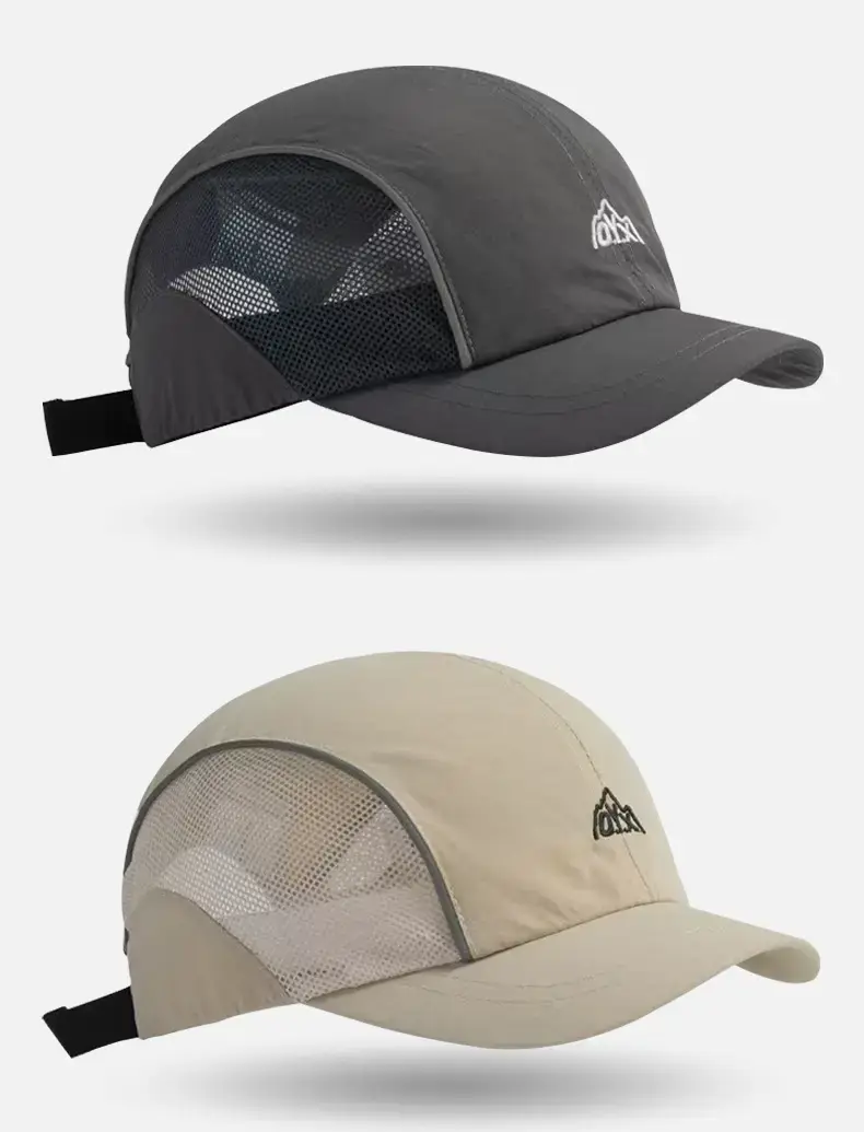 Men Women Mesh Baseball Cap Beige Quick Dry — feature 12