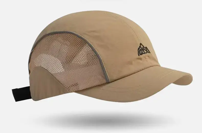 Men Women Mesh Baseball Cap Beige Quick Dry — feature 13