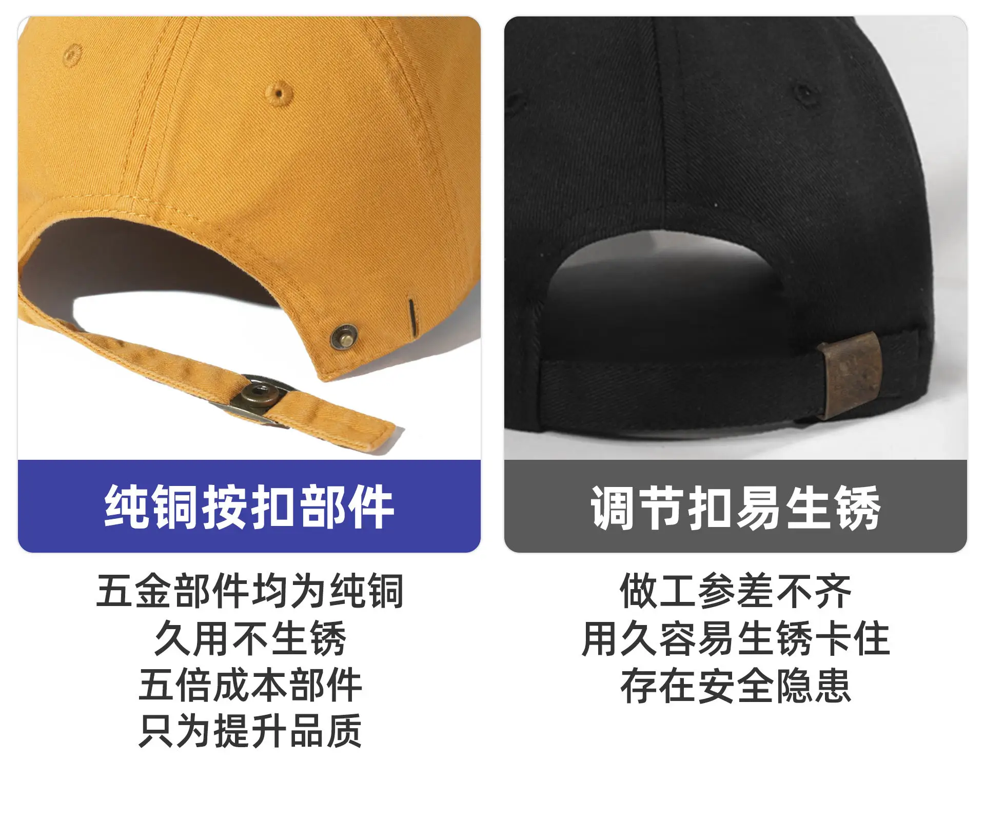 Purple Cotton Baseball Cap for Men — feature 14
