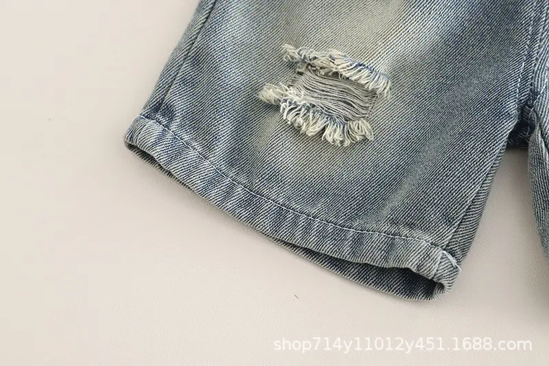 Boys Denim Ripped Shorts Suit 2025 — feature 14
