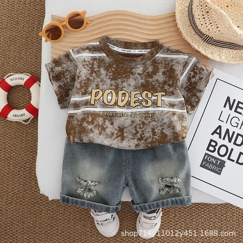 Boys Denim Ripped Shorts Suit 2025 — feature 4